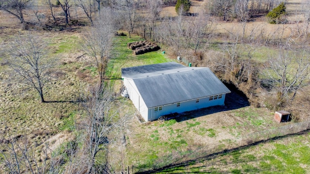 drone / aerial view featuring a rural view