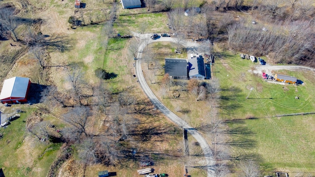 bird's eye view featuring a rural view