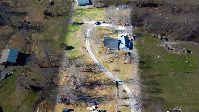 aerial view with a rural view