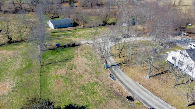 aerial view with a rural view