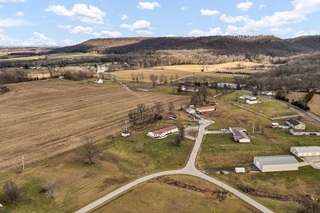 bird's eye view featuring a rural view