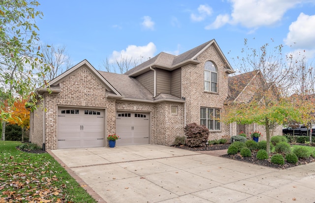 view of front facade featuring a garage