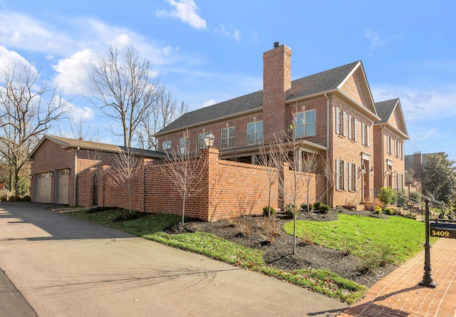 view of property exterior featuring a garage