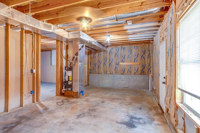 basement with plenty of natural light