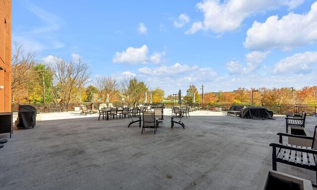 view of patio featuring grilling area