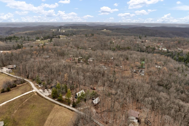 bird's eye view with a rural view