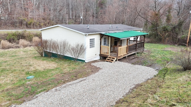 exterior space featuring covered porch