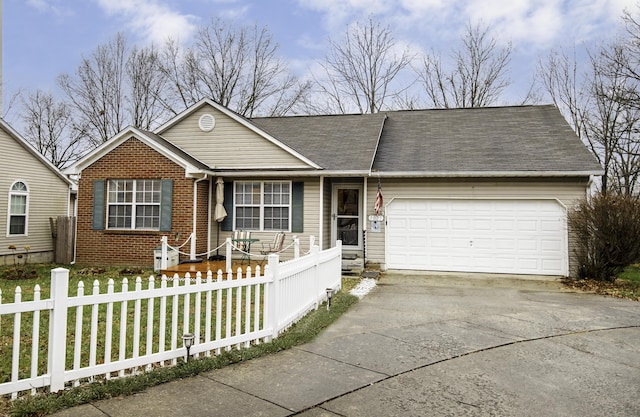 ranch-style house with a garage