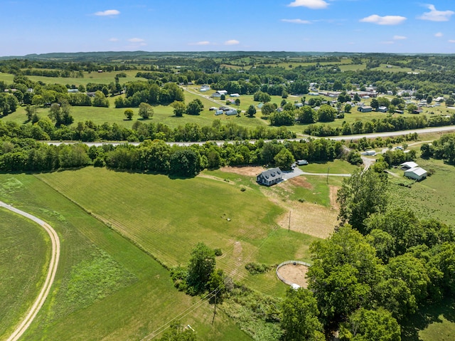 drone / aerial view featuring a rural view