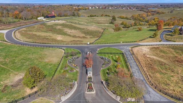 drone / aerial view featuring a rural view