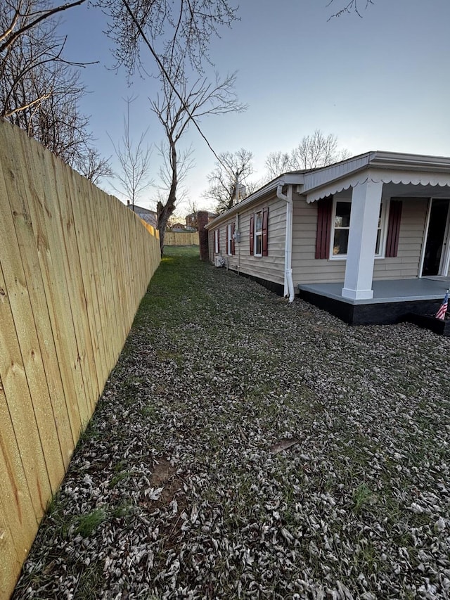 view of yard with a patio area