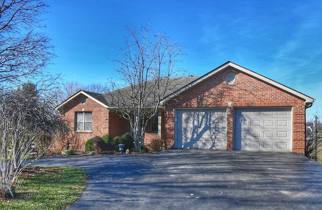 front facade with a garage