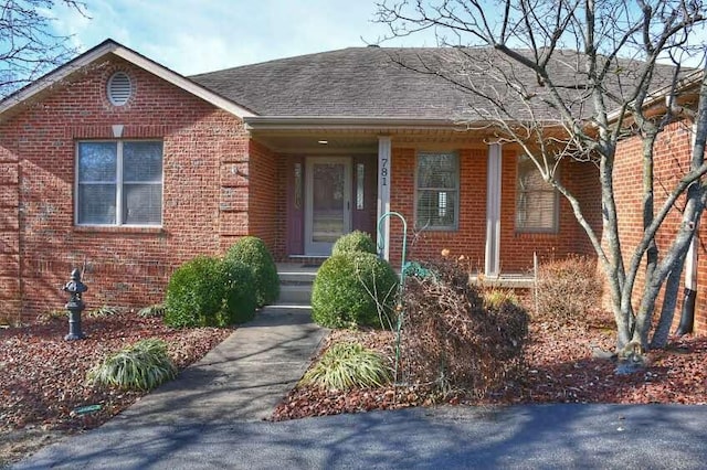 781 E Lexington St, Harrodsburg, KY 40330 - view of front of property featuring brick siding and roof with shingles