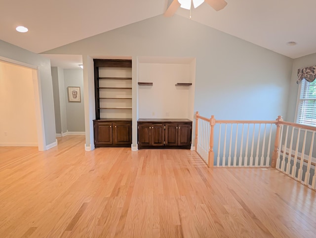 781 E Lexington St, Harrodsburg, KY 40330 - spare room with light wood-style flooring, a ceiling fan, and baseboards