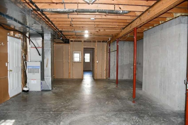 view of basement