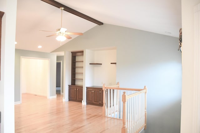 781 E Lexington St, Harrodsburg, KY 40330 - spare room featuring light wood-style floors, a ceiling fan, baseboards, and recessed lighting