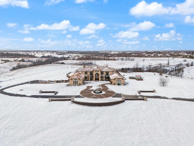 view of snowy aerial view