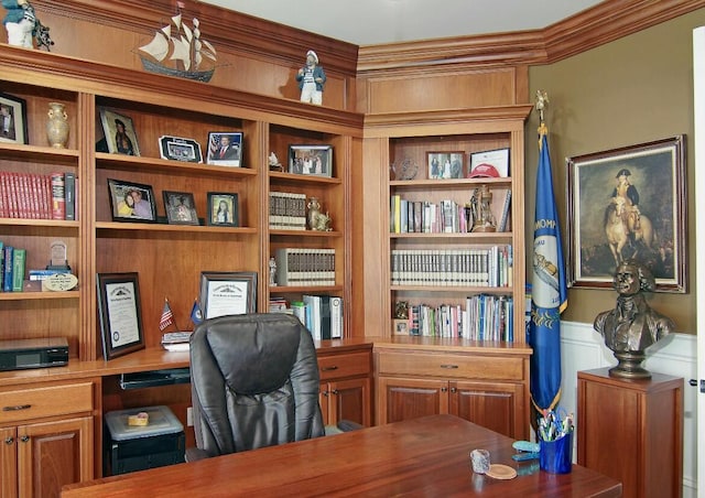 view of home office