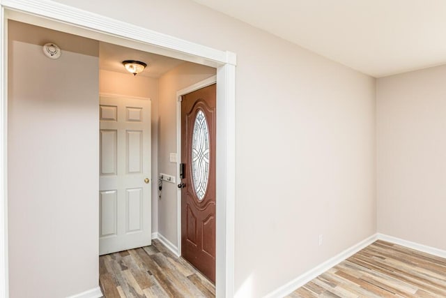 entrance foyer featuring light hardwood / wood-style floors