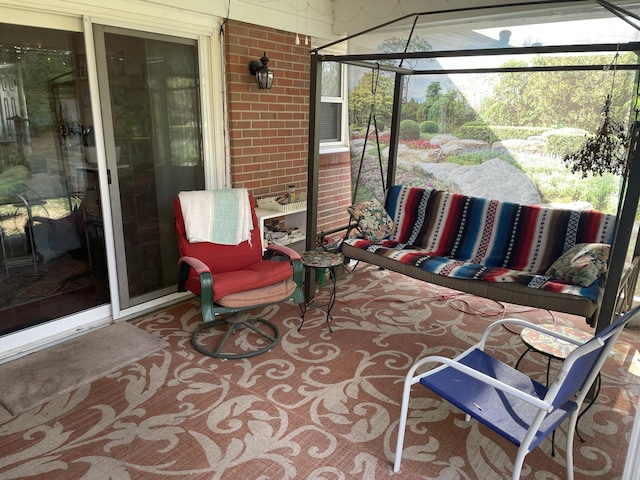 view of sunroom