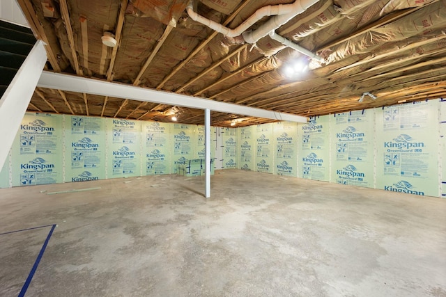 view of basement