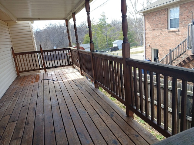 view of wooden deck