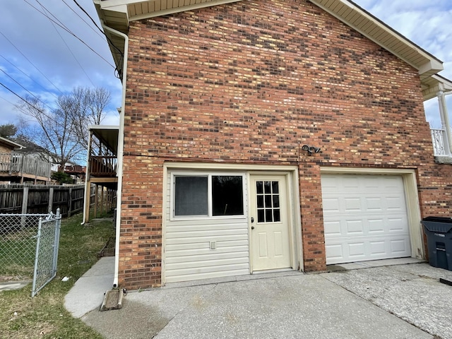 garage with fence