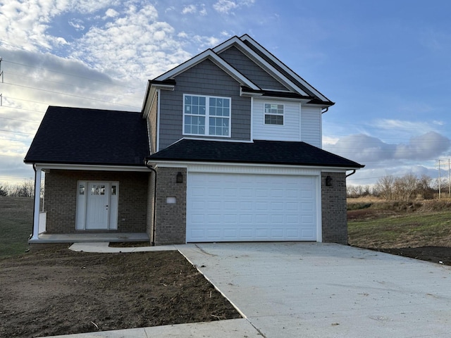 view of front of home featuring a garage