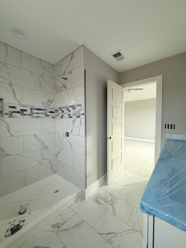 bathroom featuring walk in shower