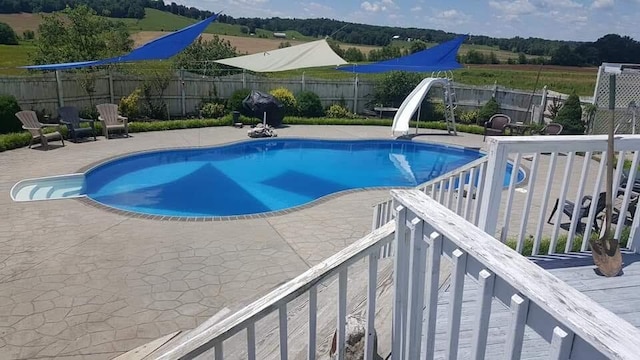 1280 Woodbury Loop, Morgantown, KY 42261 - view of swimming pool with a patio area and a water slide