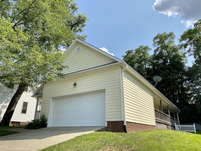 view of home's exterior featuring a garage