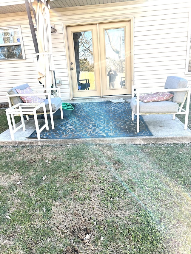 entrance to property with french doors