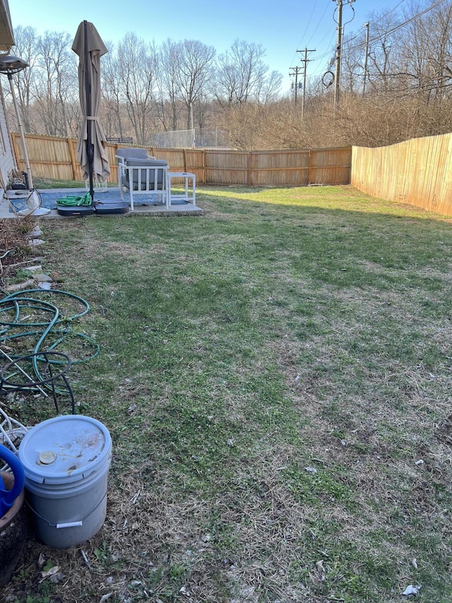 view of yard featuring a deck