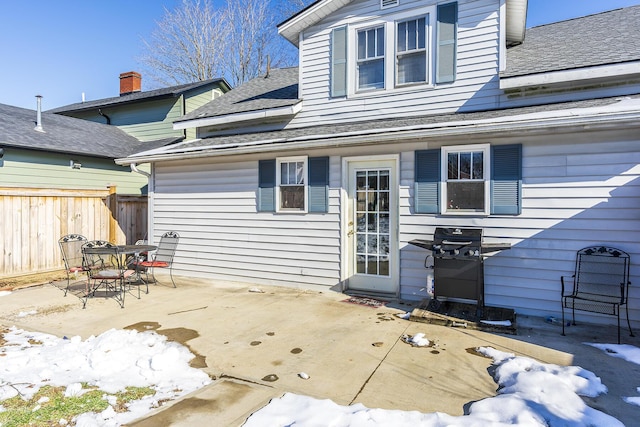 back of house with a patio area