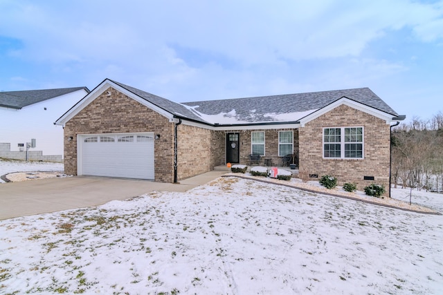 ranch-style house with a garage