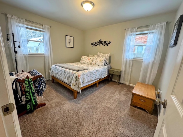 view of carpeted bedroom