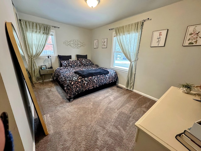 view of carpeted bedroom