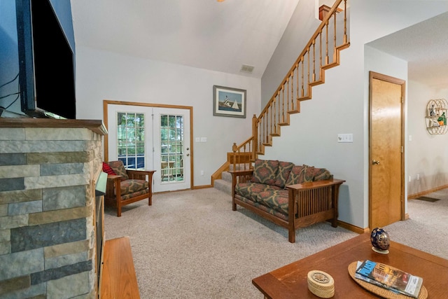 view of carpeted living room