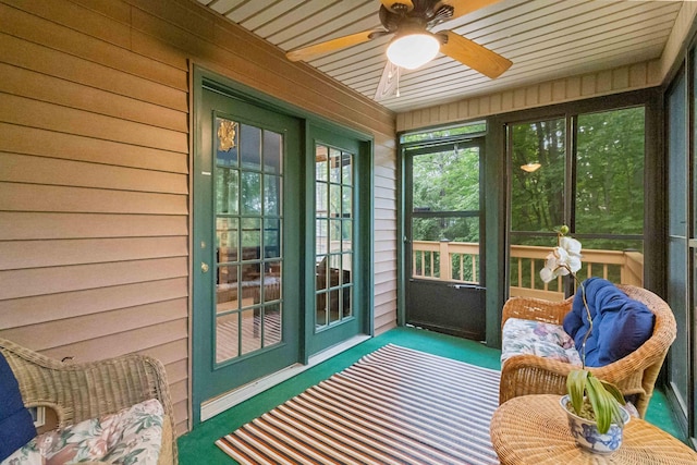 view of sunroom / solarium