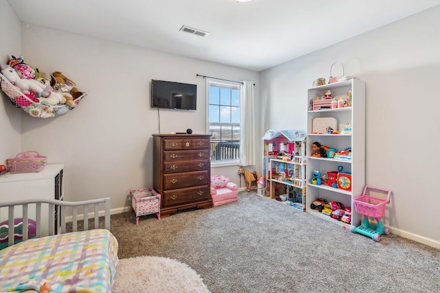 bedroom featuring carpet