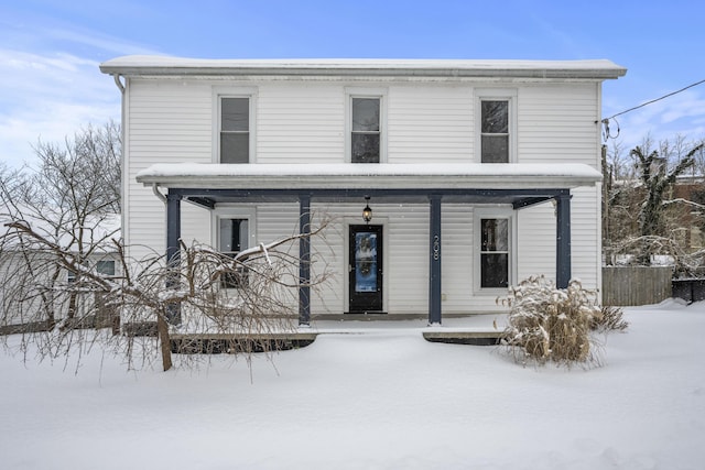 view of front of home with a porch