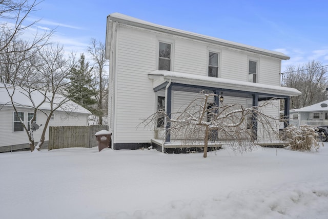 view of front of property with fence