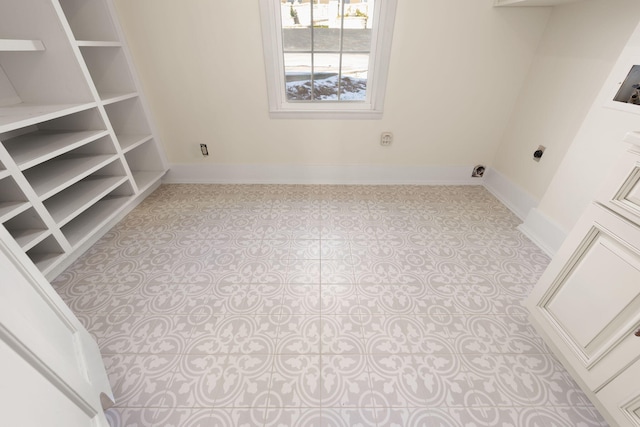 interior space with light tile patterned floors