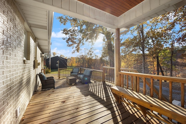 view of wooden deck