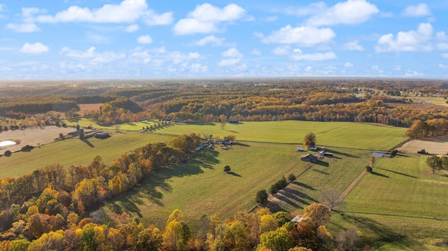 drone / aerial view featuring a rural view