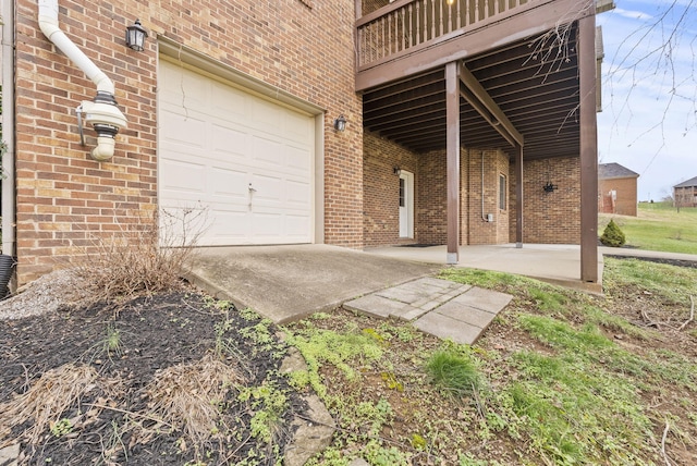 entrance to property featuring a garage