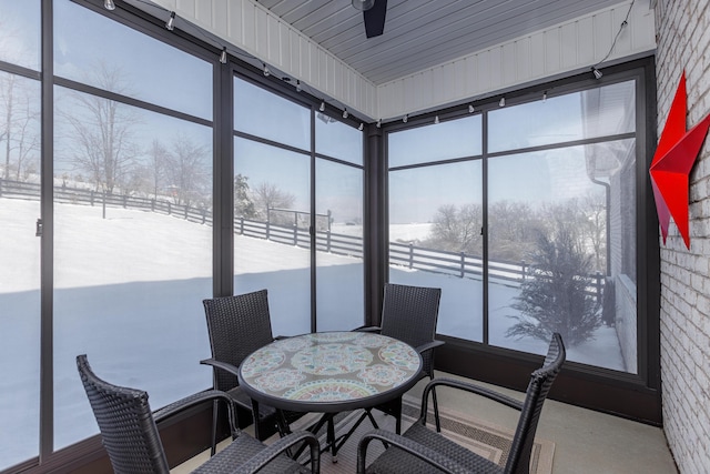 view of sunroom