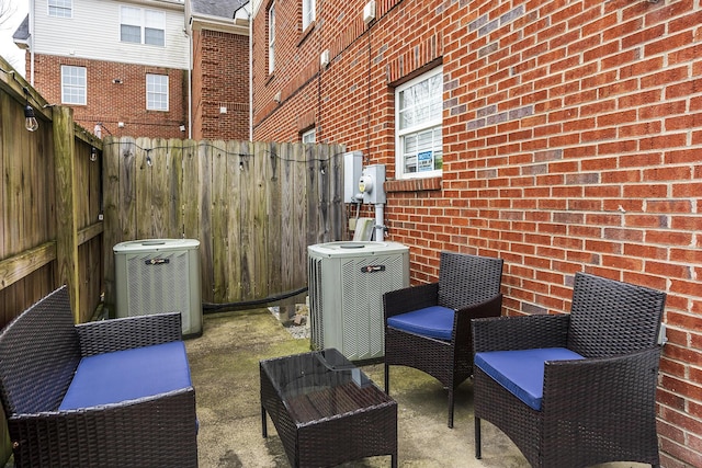 view of patio / terrace featuring cooling unit