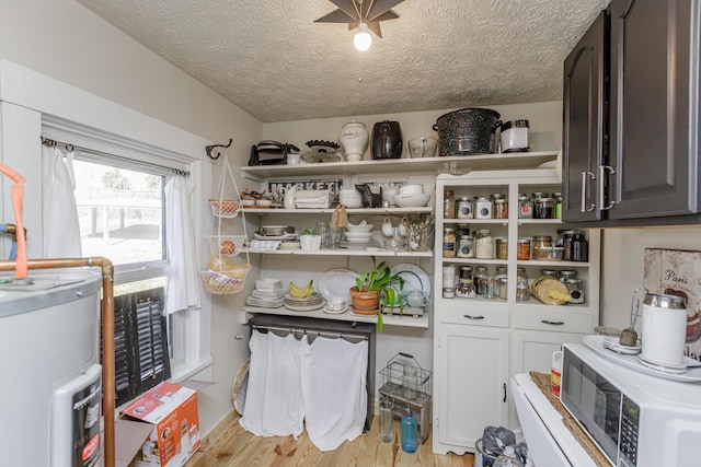 pantry featuring electric water heater