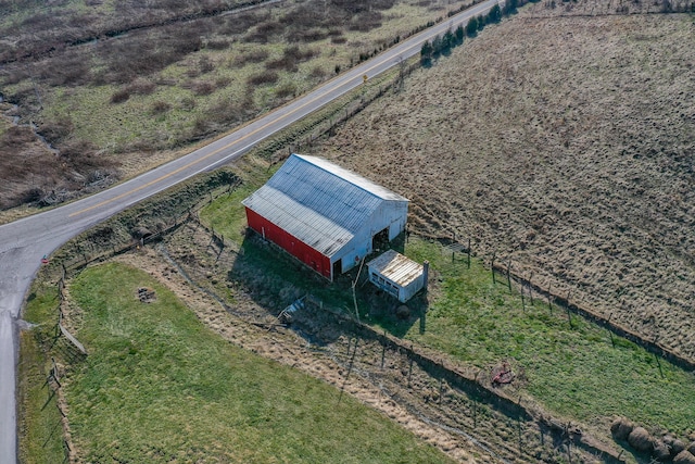 aerial view featuring a rural view